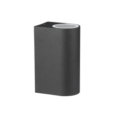 SLEEK CZARNY OPRAWA ŚCIENNA KINKIET NT 2X GU10/ 20W IP44 ALUMINIUM