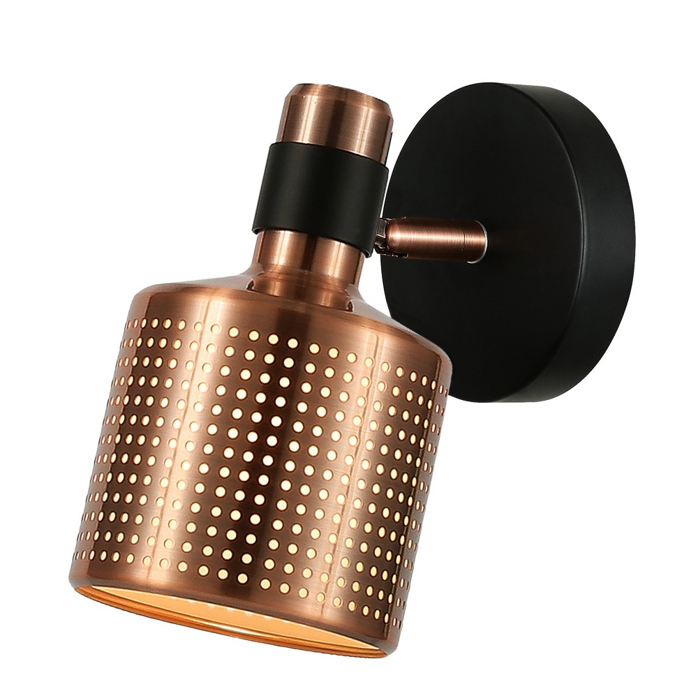 RESTENZA MIEDZIANY OPRAWA ŚCIENNA KINKIET 1X E27/ 40W IP20 ALUMINIUM/ STAL