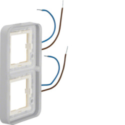 W.1 JASNOSZARY RAMKA 2X PODŚWIETLANA LED NIEBIESKI 10MA 230V DO PUSZEK NT IP55