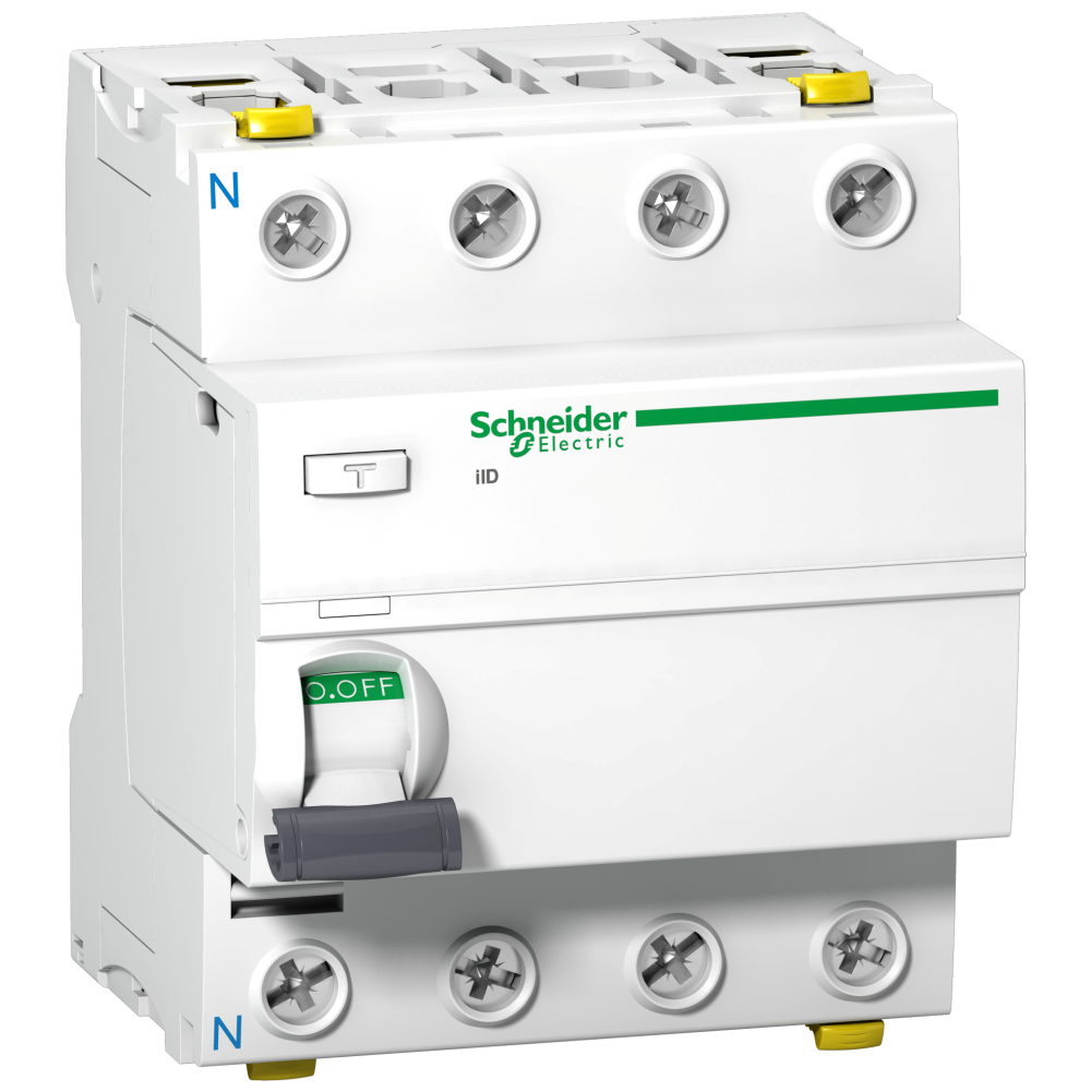 Schneider Electric Wyłącznik różnicowoprądowy Acti9  iID-100-4-100-AC 100A 4-biegunowy 100mA typ AC, A9Z12491