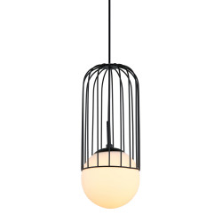MATTY CZARNY/ BIAŁY OPRAWA WISZĄCA 1X E27/ 40W IP20 STAL/ SZKŁO
