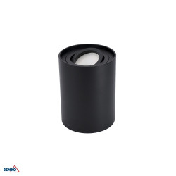 ORTAL CZARNY OPRAWA SUFITOWA REGULOWANA OKRĄGŁA TUBA NT 1X GU10/ 50W IP20 IK08 FI96 ALUMINIUM