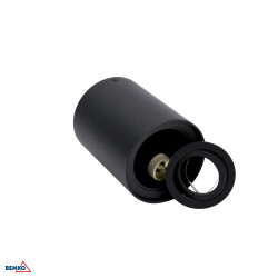 ORTAL CZARNY OPRAWA SUFITOWA REGULOWANA OKRĄGŁA TUBA NT 1X GU10/ 50W IP20 IK08 FI96 ALUMINIUM