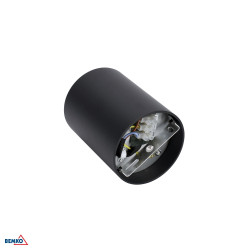 ORTAL CZARNY OPRAWA SUFITOWA REGULOWANA OKRĄGŁA TUBA NT 1X GU10/ 50W IP20 IK08 FI96 ALUMINIUM