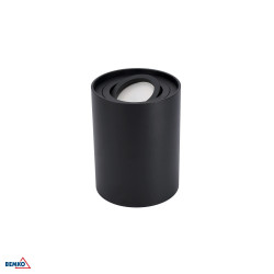 ORTAL CZARNY OPRAWA SUFITOWA REGULOWANA OKRĄGŁA TUBA NT 1X GU10/ 50W IP20 IK08 FI96 ALUMINIUM