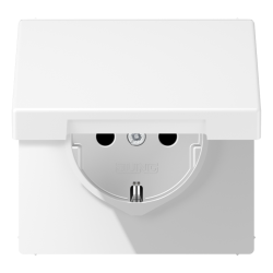 LS990 MODUŁ BIAŁY MAT DUROPLAST GNIAZDO 1X SCHUKO Z KLAPKĄ ZACISKI SPRĘŻYNOWE 16A 250V