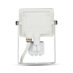 VT-10-S-W BIAŁY OPRAWA NAŚWIETLACZ LED 10W NW 4000K 800LM IP65 100ST + CZUJNIK RUCHU AL