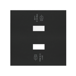 SIMON 100 CZARNY MAT POKRYWA ŁADOWARKI 2X USB DLA REF. 10000380-039
