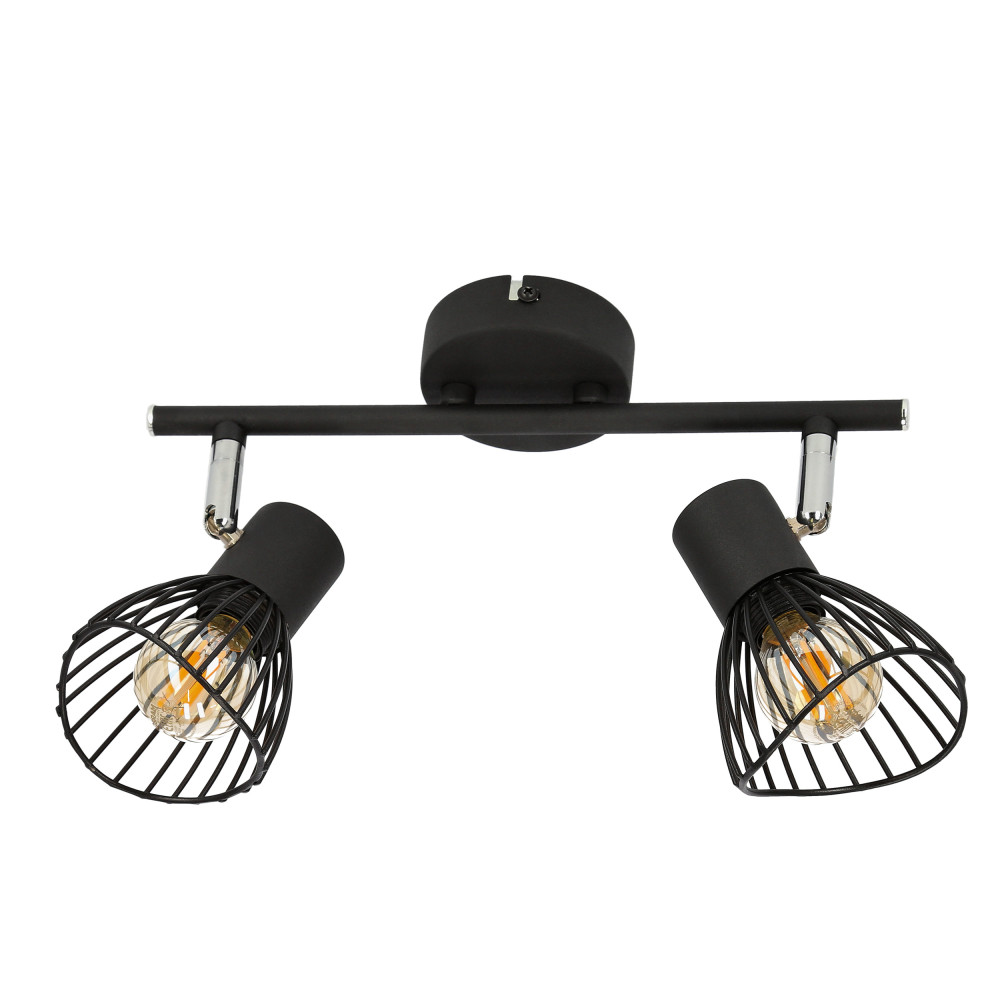 FLY CZARNY OPRAWA SUFITOWA SPOT NT 2X E14/ 40W IP20 METAL