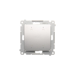 SIMON 54 MODUŁ SREBRNY MAT ŁĄCZNIK/ PRZYCISK ROLETOWY 2X ELEKTRONICZNY 6A 230V