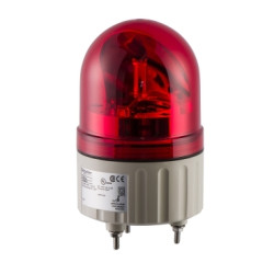Schneider Electric Harmony XVR Lampa wirująca z lustrem bez buczka Ø84 czerwona LED 24 V AC/DC, XVR08B04