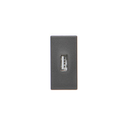 CONNECT M45 SZARY GRAFIT GNIAZDO 1M 1X USB TYP A ŻEŃSKIE ZACISKI ŚRUBOWE