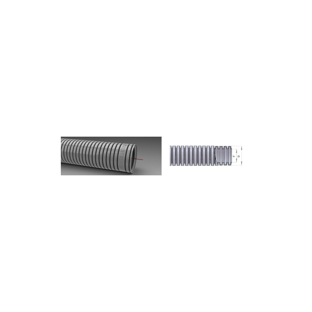 RKGL 50-25 SZARY RURA KARBOWANA PESZEL PCV-U FI50/42 Z PILOTEM 320N/5CM