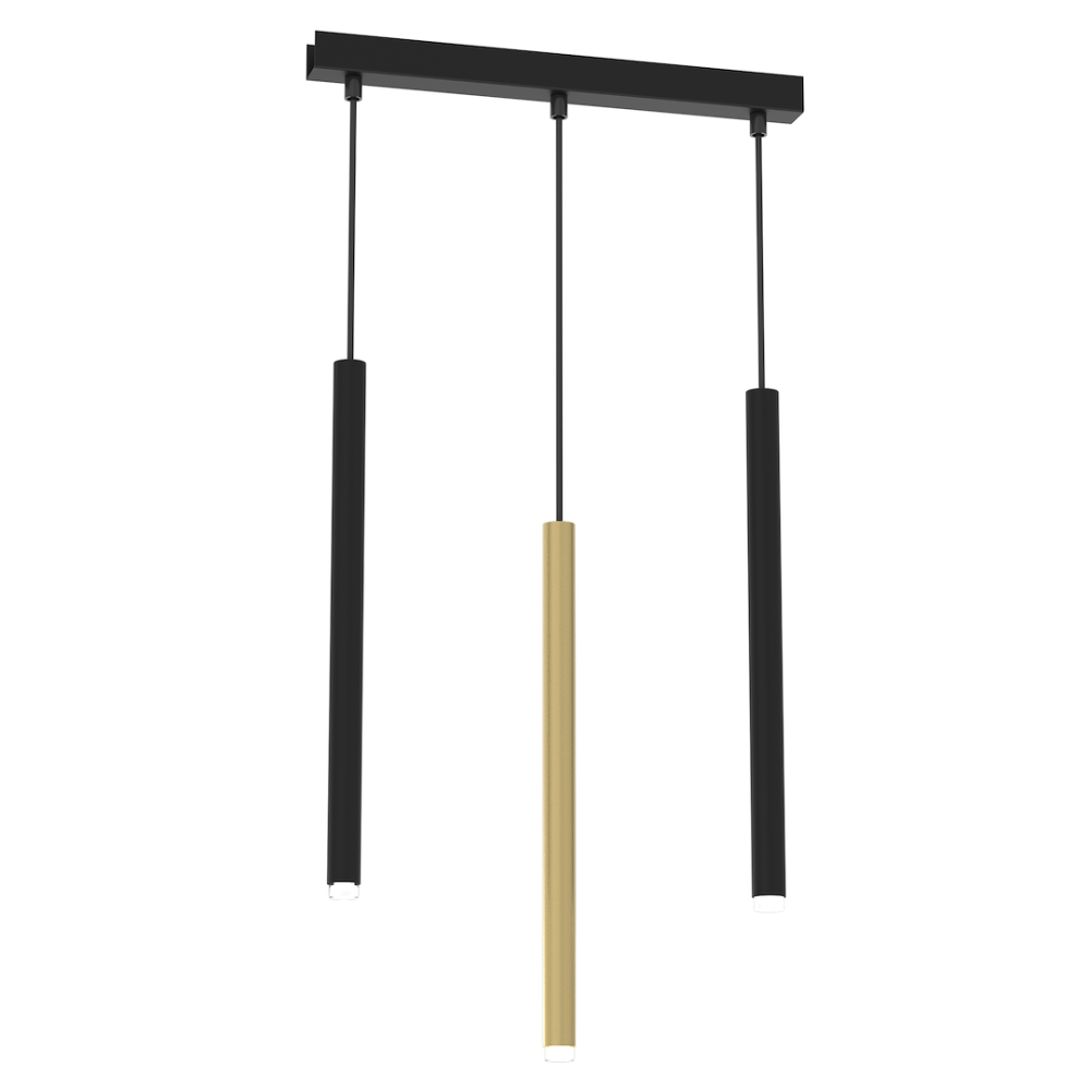 MONZA CZARNY/ ZŁOTY OPRAWA WISZĄCA 3X G9/ 8W IP20 METAL/ TWORZYWO