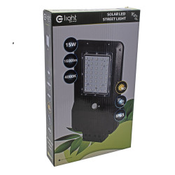 STREET CZARNY OPRAWA ULICZNA SOLARNA 15W NW 4000K 1650LM 7.4V/5400mAh IP65 TWORZYWO
