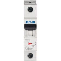 PL6-B50/1 WYŁĄCZNIK NADPRĄDOWY B 50A 1P 1M 6KA