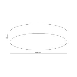 RONDO GRAPHITE GRAFIT/ BIAŁY OPRAWA SUFITOWA PLAFON NT FI 780 6X E27/ 15W METAL/ TKANINA/ TWORZYWO