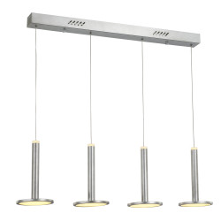 OLIVER NIKIEL SATYNOWANY/ AKRYLOWY OPRAWA WISZĄCA LED 48W WW 3000K 2690LM IP20 STAL/ ALUMINIUM