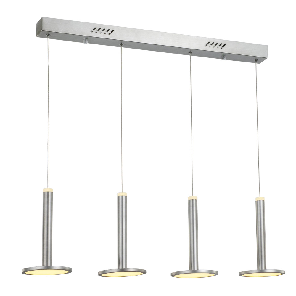 OLIVER NIKIEL SATYNOWANY/ AKRYLOWY OPRAWA WISZĄCA LED 48W WW 3000K 2690LM IP20 STAL/ ALUMINIUM
