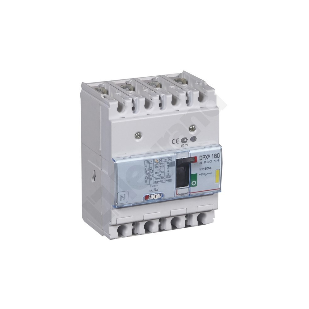 DPX3 160 WYŁĄCZNIK MOCY 80A 4P 16KA 400V AC ZACISKI ŚRUBOWE