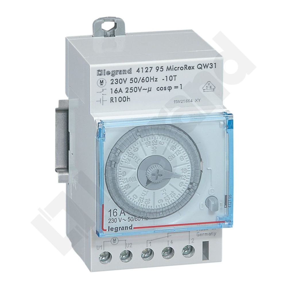 QW31 ZEGAR STERUJĄCY ANALOGOWY TYGODNIOWY KWARCOWY KROK 2H 16A 1P 3M 250V AC
