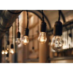 GIRLANDA PROFESJONALNA CZARNY 10X E27/ 40W IP44 10M + GNIAZDO EKO1595