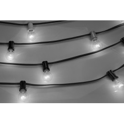 GIRLANDA PROFESJONALNA CZARNY 10X E27/ 40W IP44 10M + GNIAZDO EKO1595