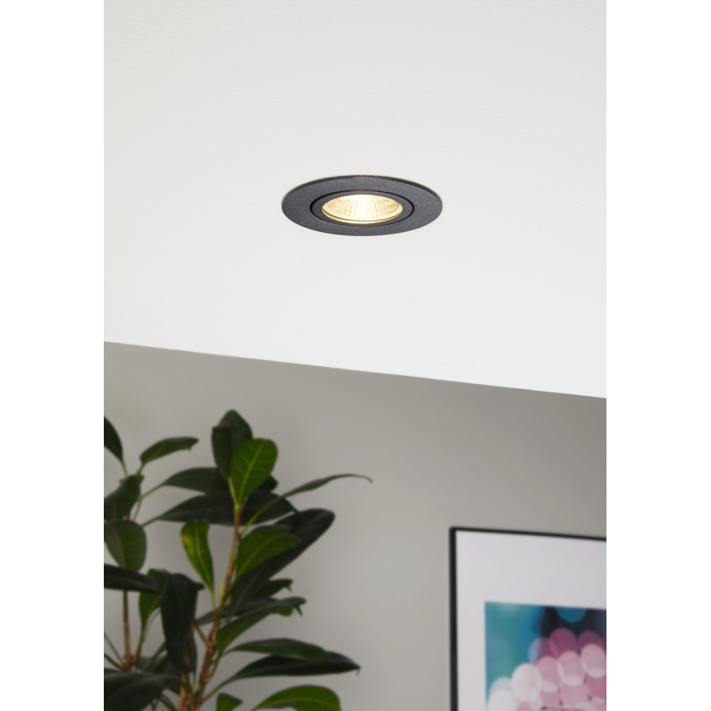 SALICETO CZARNY OPRAWA SUFITOWA PT LED 6W WW 2700K 380LM IP20 ALUMINIUM