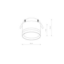 MURTER CZARNY OPRAWA SUFITOWA TUBA PT 1X GX53/ 12W IP20 ALUMINIUM LAKIEROWANE