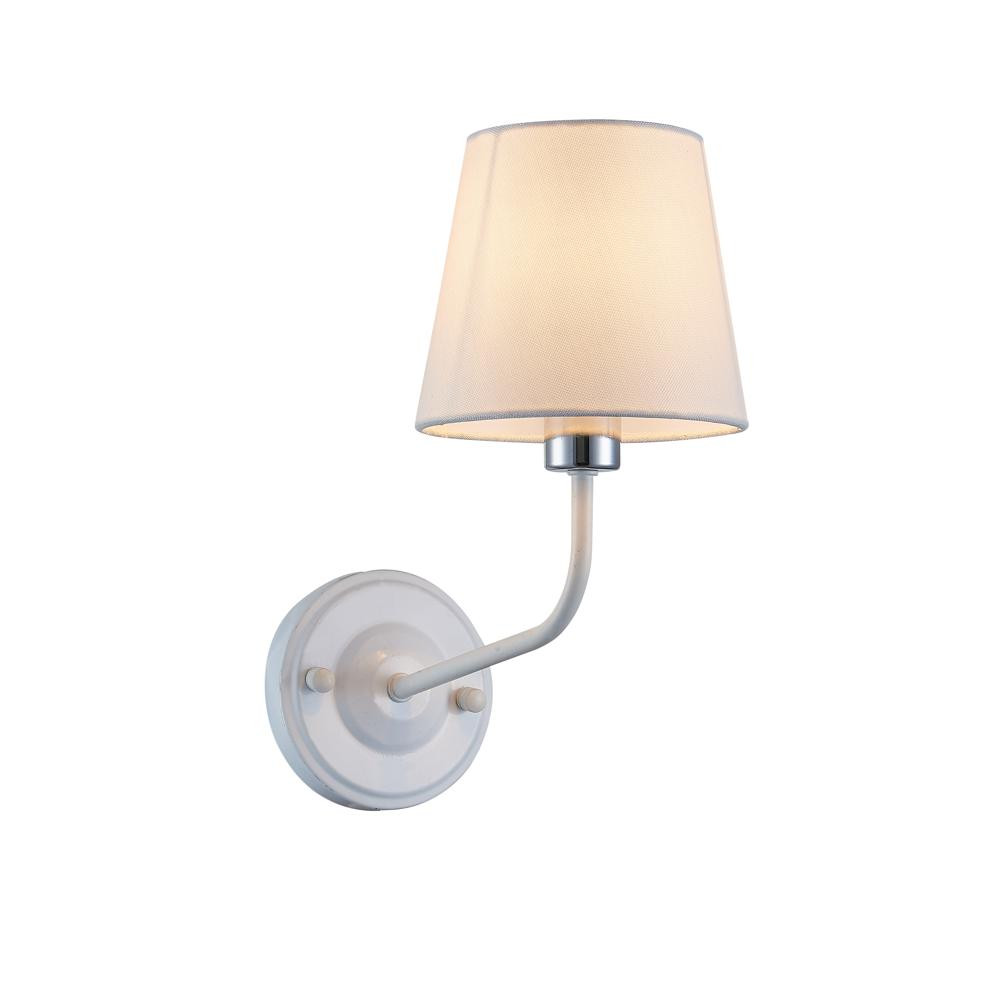 YORK BIAŁY OPRAWA ŚCIENNA KINKIET NT 1X E14/ 40W IP20 METAL/ TKANINA