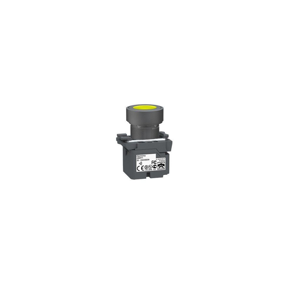 Schneider Electric Harmony XB5 Główka bezprzewodowego i bezbateryjnego przycisku z nadajnikiem, Żółta, Plastikowa, ZB5RTA5
