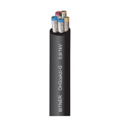 ONGCEKŻI-G 3X  2.5+2.5+2.5 CZARNY KABEL GÓRNICZY GUMOWY LINKA 0.6/1KV KL.5 EKRAN N ŻYŁACH UNIEP OLEJ
