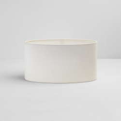 OVAL BIAŁY ABAŻUR BAWEŁNA / POLIESTER