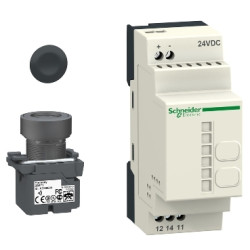 Schneider Electric Harmony XB5 Przycisk bezprzewodowy i bezbateryjny Ø22 24 V DC plastikowy, XB5RFB01