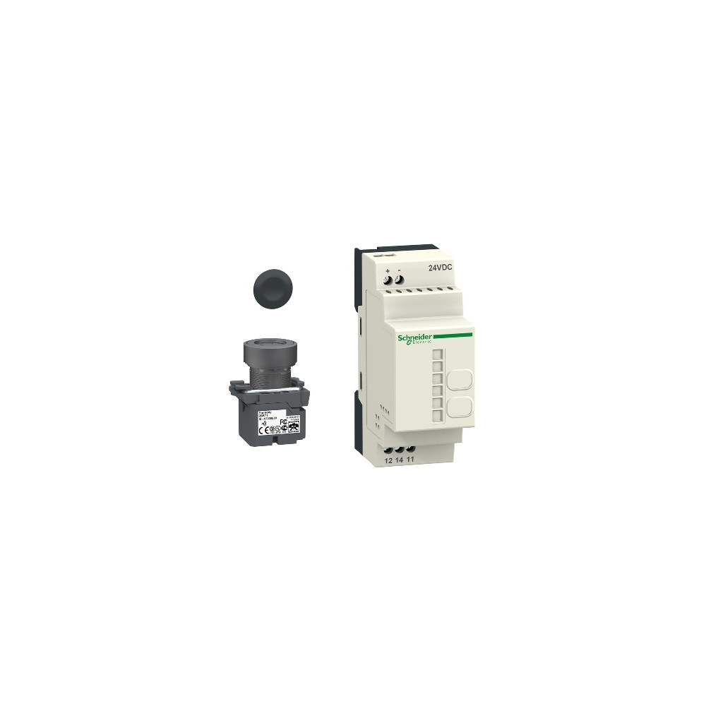 Schneider Electric Harmony XB5 Przycisk bezprzewodowy i bezbateryjny Ø22 24 V DC plastikowy, XB5RFB01