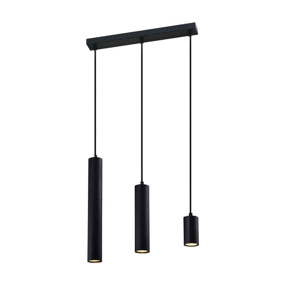 TUBO CZARNY OPRAWA WISZĄCA 3X GU10/ 25W IP20 METAL