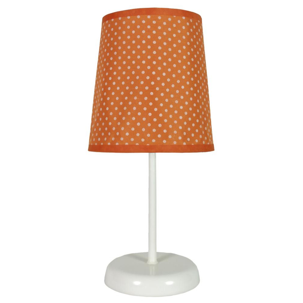 GALA BIAŁY/ POMARAŃCZOWY OPRAWA STOŁOWA NOCNA 1X E14/ 40W IP20 METAL/ TKANINA
