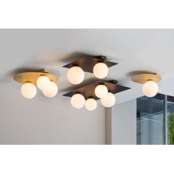 ARGON 1 KOŁO CZARNY/ BIAŁY OPRAWA SUFITOWA NT 1X G9/ 12W LED IP20 STAL LAKIEROWANA/ SZKŁO