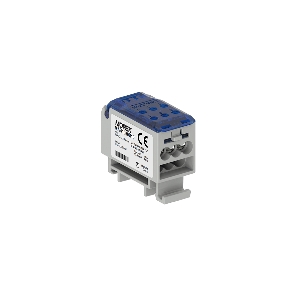 OJL80A NIEBIESKI WE:2XAL/CU 2.5-16MM WY:6XCU 2.5-6MM BLOK DYSTRYBUCYJNY