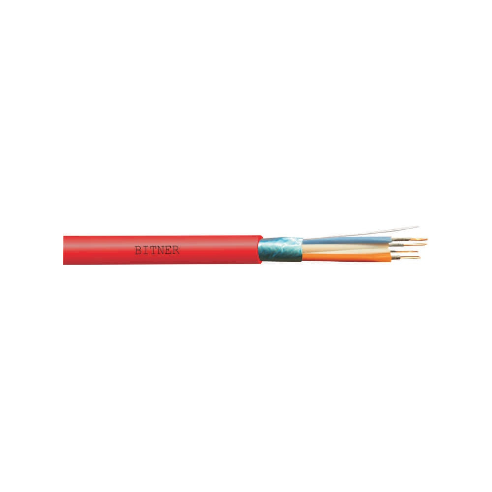 HTKSH FE180/PH90  1X2X1.8 CZERWONY KABEL TELEKOMUNIKACYJNY OGNIOODPORNY ŻYŁY KOLOROWE