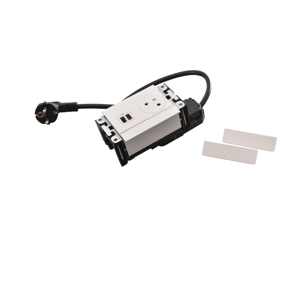 INCARA: MULTILINK - 2P+Z / USB A+C - 2,0 M-BIAŁY