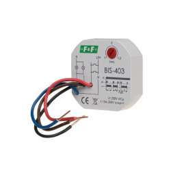 BIS-403 PRZEKAŹNIK IMPULSOWY BISTABILNY DOPUSZKOWY 10A 230V AC Z CZASÓWKĄ