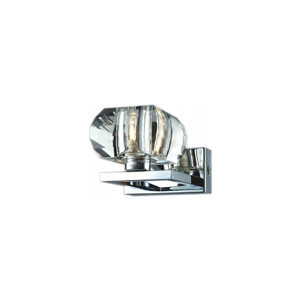 RUBIC 1 CHROM/ PRZEZROCZYSTY OPRAWA ŚCIENNA KINKIET 1X G9/ 40W IP20 METAL/ SZKŁO