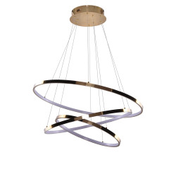 WHEEL 3 ZŁOTY OPRAWA WISZĄCA LED 80W WW 3000K 4800LM IP20 ALUMINIUM/ PVC