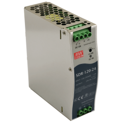 SDR ZASILACZ NA SZYNĘ DIN 120W 5.0A 88-264V AC - 124-370V DC / 24V DC