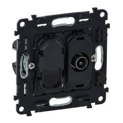VALENA LIFE/ALLURE MECHANIZM GNIAZDO MĘSKIE TV + RJ45 KAT. 6 UTP