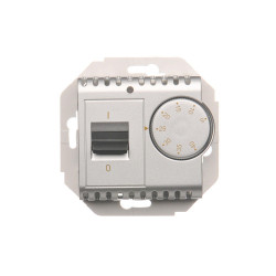 SIMON 54 MODUŁ SREBRNY MAT REGULATOR TEMPERATURY Z CZUJNIKIEM WEWNĘTRZNYM ZACISKI ŚRUBOWE 16(2)A 230