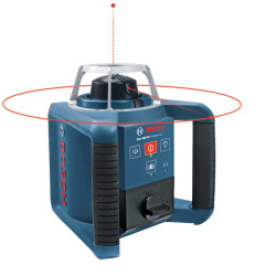 GRL 300 HV SET LASER ROTACYJNY 2X1.5V 2 PŁASZCZYZNY ZASIĘG ŚREDNICA 60M/300M WIĄZKA CZERWONA WALIZKA