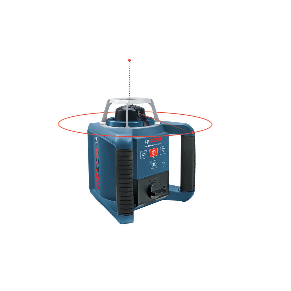 GRL 300 HV SET LASER ROTACYJNY 2X1.5V 2 PŁASZCZYZNY ZASIĘG ŚREDNICA 60M/300M WIĄZKA CZERWONA WALIZKA