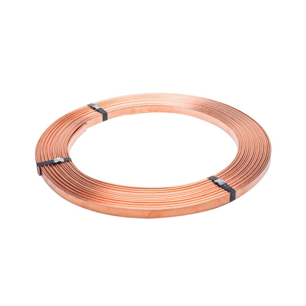 BEDNARKA ODGROMOWA MIEDZIOWANA FE/CU 25x4 KRĄŻKI PO 30M ~25KG